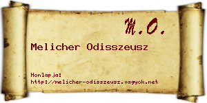 Melicher Odisszeusz névjegykártya